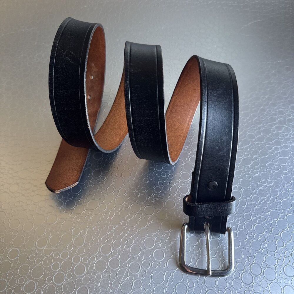Vintage Leegin Black Leather Belt Style 2950 USA Interchangeable Size 42 Classic